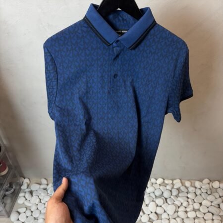 Michael kor_s Blue Monogram Polo T-Shirt 1033