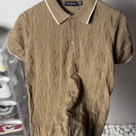 Arman_i Exchange Premium Knit Embossed Polo T-Shirt 1573