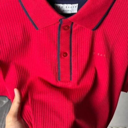 Ted Bake_r Premium Ribbed Polo T-Shirt 1435