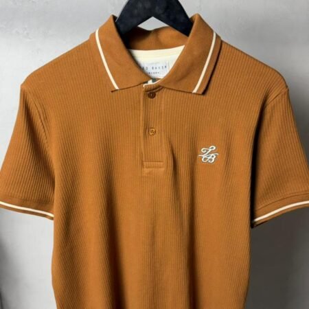 Ted Bake_r Premium Ribbed Polo T-Shirt 1437