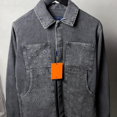 Loui_s Vuitton Monogram Premium Utility Denim Overshirt1387