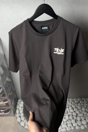 True Religion Brand Team Back Print Dark Brown 1118