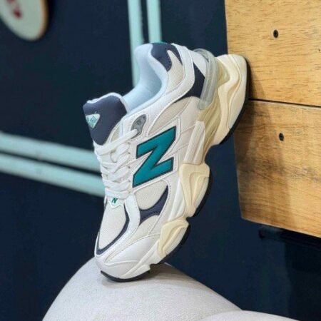 New Balancee 9060 Logo Patch White Grey