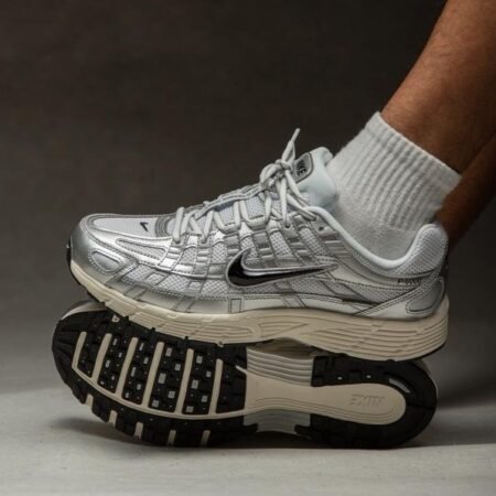 Nikke P-6000 White & Black Metallic Silver Men